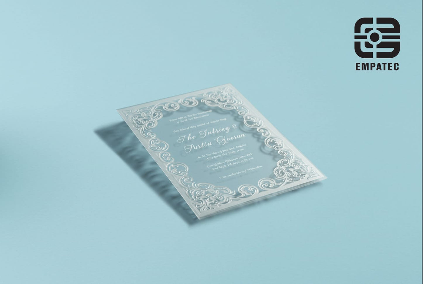 Invitación en Albanene Tamaño Media Carta